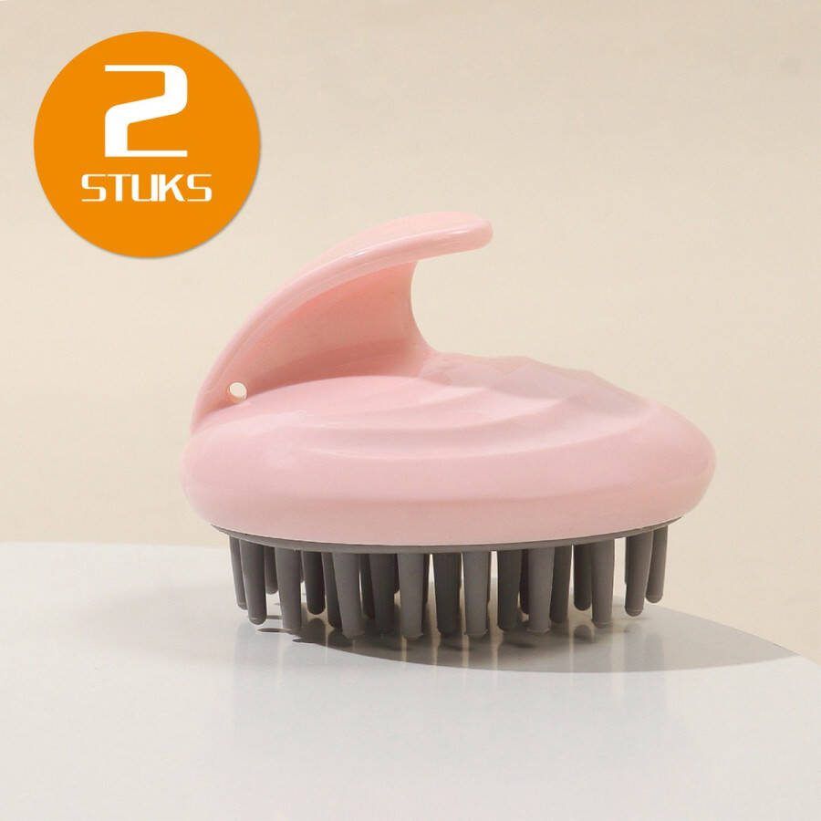 Colorful Sun Scalp Massager 2 Stuks Shampoo massageborstel Haarborstel voor Haargroei Shampoo Borstel Massageborstel voor de haren Siliconen Haarborstel Hoofdhuid borstel Haargroei & anti roos Head Massager Roze