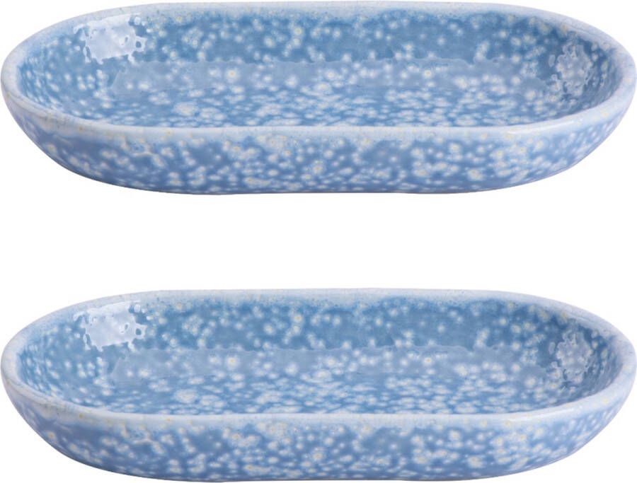 Colori del Sud Bord Cazorla 20 x 11.5 cm Blauw Aardewerk 2 stuks