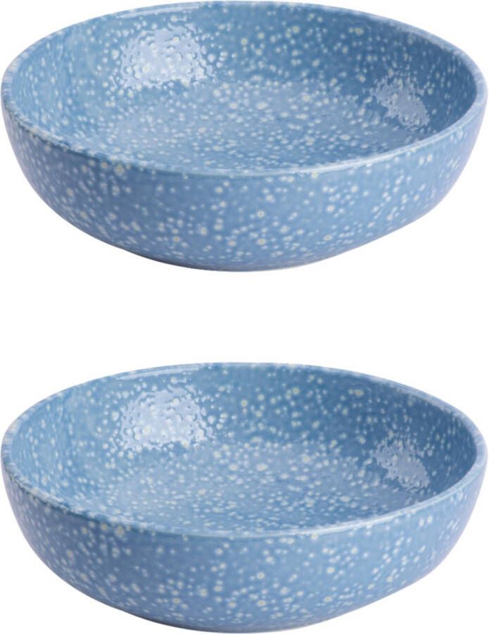 Colori del Sud Schaal Cazorla 18 cm Blauw Aardewerk 2 stuks