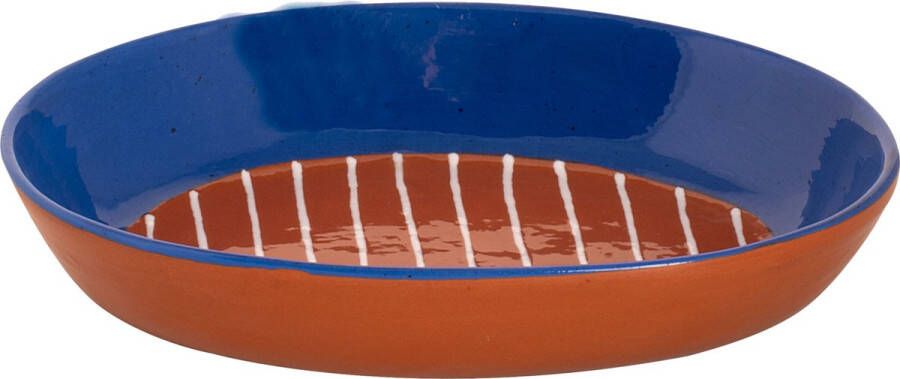 Colori del Sud Schaal Mezquita 23 x 16.2 cm 70 cl Wit Blauw Bruin Aardewerk 1 stuk