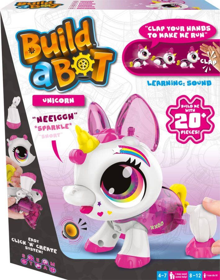 Colorific Build a Bot Sounds Unicorn Speelgoedrobot Robot bouwpakket
