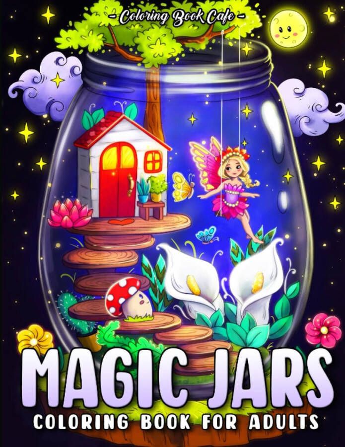 Coloring book cafe Magic Jars Coloring Book Kleurboek voor volwassenen