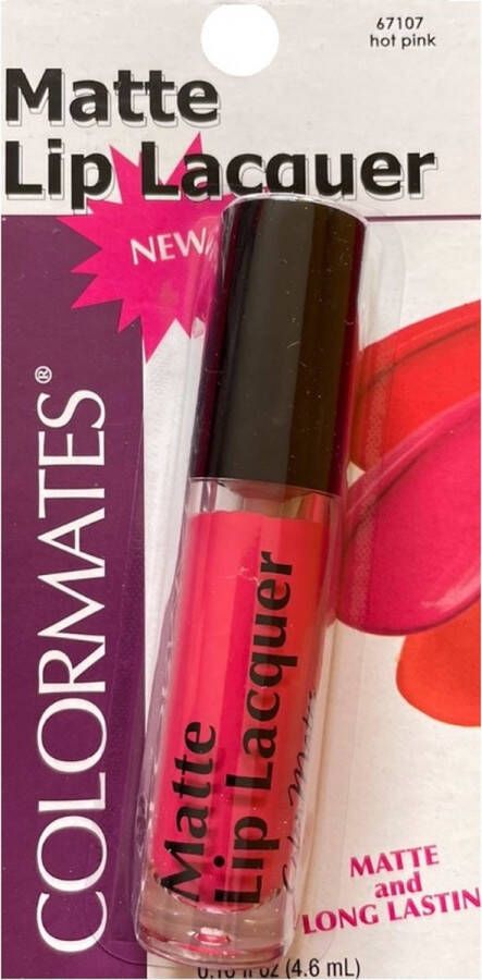 Colormates Matte Lip Lacquer 67107 Hot Pink Liquid Lipstick Roze 4.6 ml