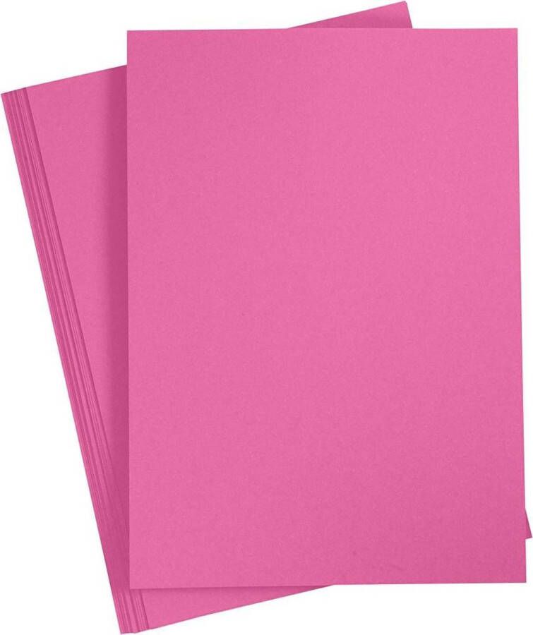 Colortime Gekleurd karton A4 210x297 mm 180 gr roze 20vellen