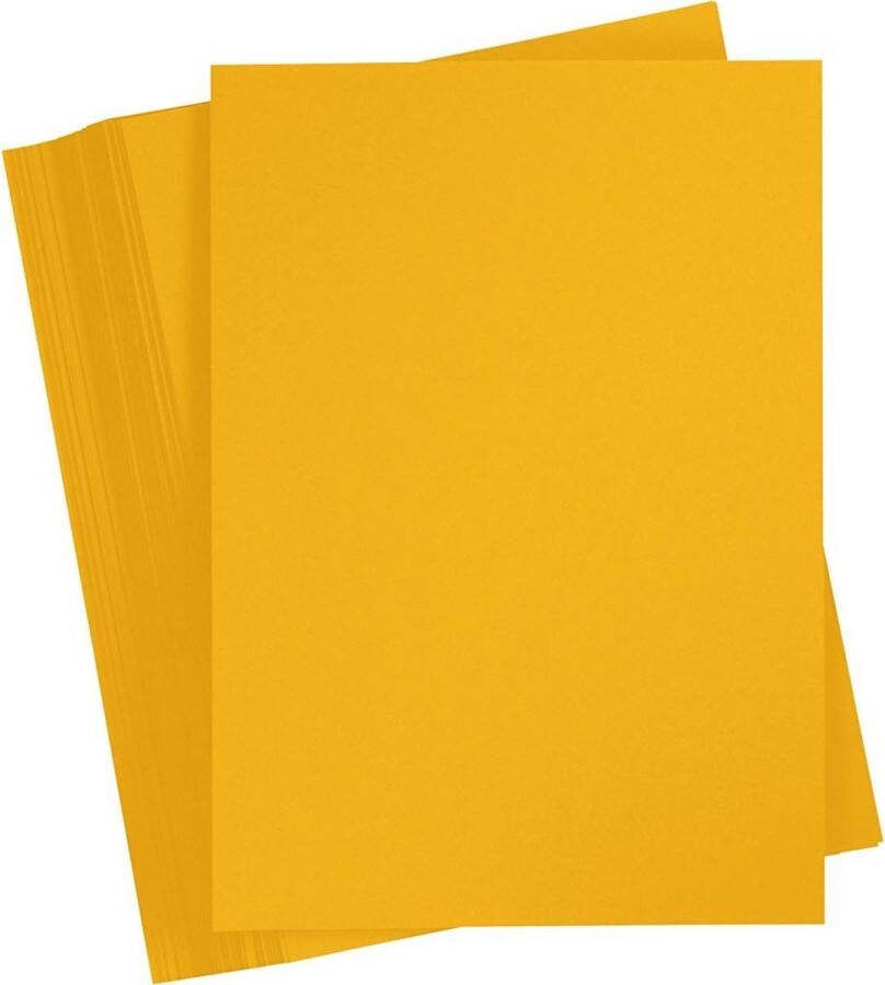 Colortime Karton Hobbykarton Oranje Mandarijn DIY Knutselen A4 21x29 7cm 180 grams Creotime 100 vellen