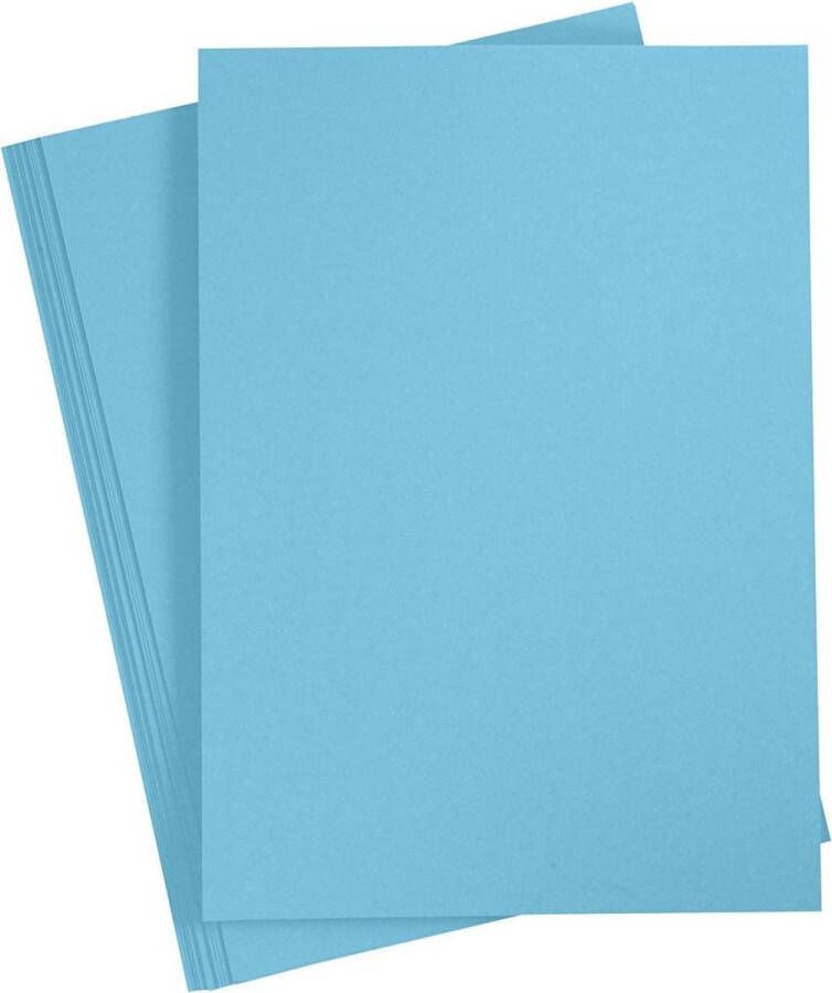 Colortime Karton helder blauw A4 21x29 7cm 180 grams Creotime 200 vellen