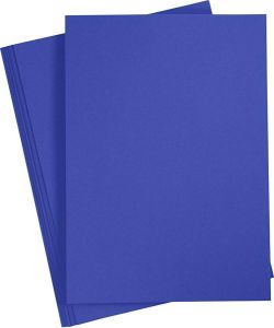 Merkloos 1 karton knutselvel blauw Hobby papier Hobbymaterialen