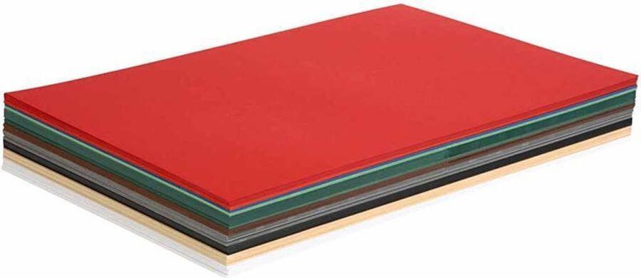 Colortime Karton Hobbykarton Kerstkarton 10 Verschillende Donkere Kleuren DIY Knutselen A3 29 7x42cm 180 grams Creotime 300 vellen