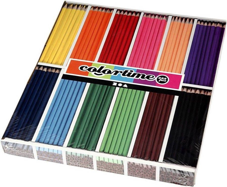 Colortime kleurpotloden vulling: 3 mm kleuren assorti basis 288 assorti