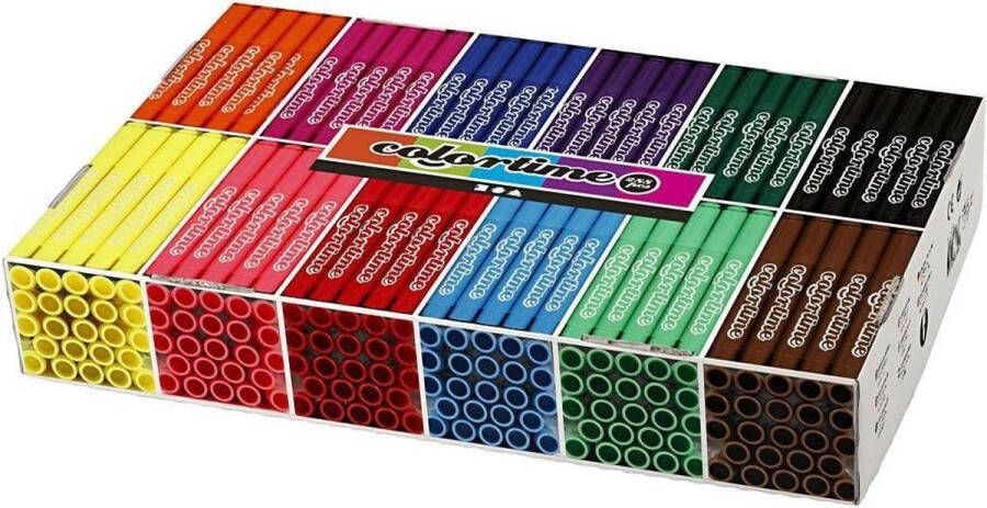No brand Creativ Company Grootverpakking met 12x24 Gekleurde Stiften