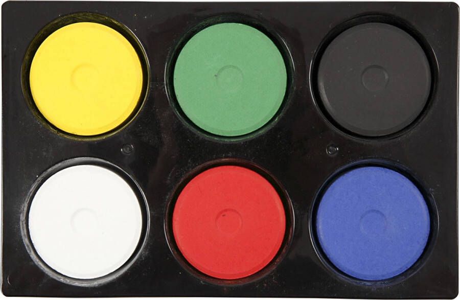 No brand Colortime Waterverf 6 primaire kleuren 16 x 44 mm