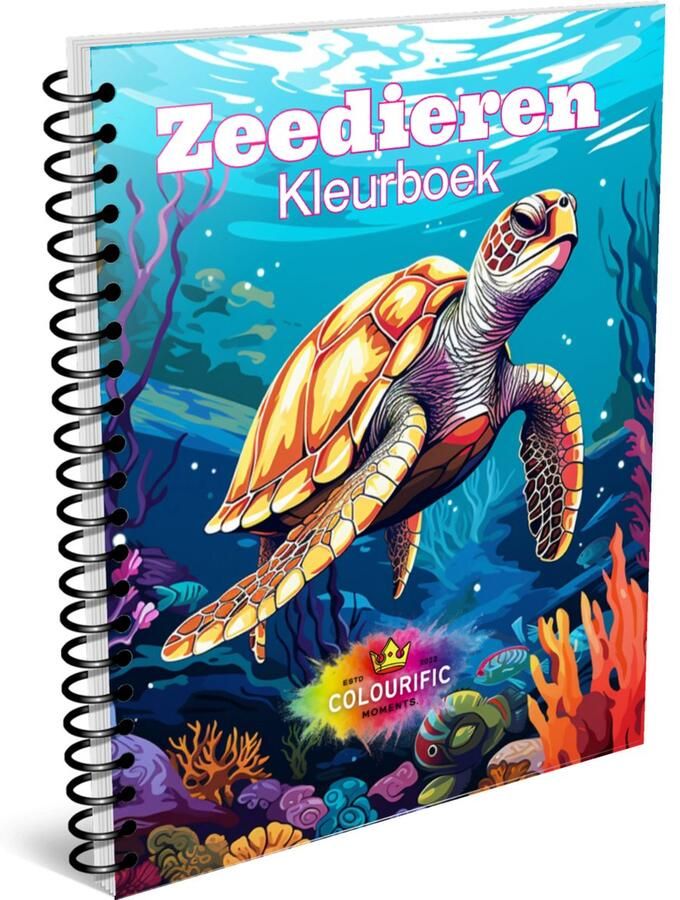Colourific Moments kleurboek voor volwassen Kleurboek met 30 kleurplaten A5 formaat