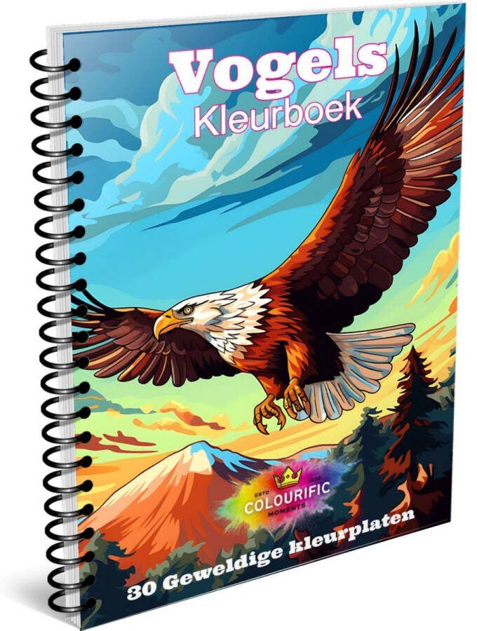 Colourific Moments kleurboek voor volwassen Kleurboek met 30 kleurplaten A5 formaat