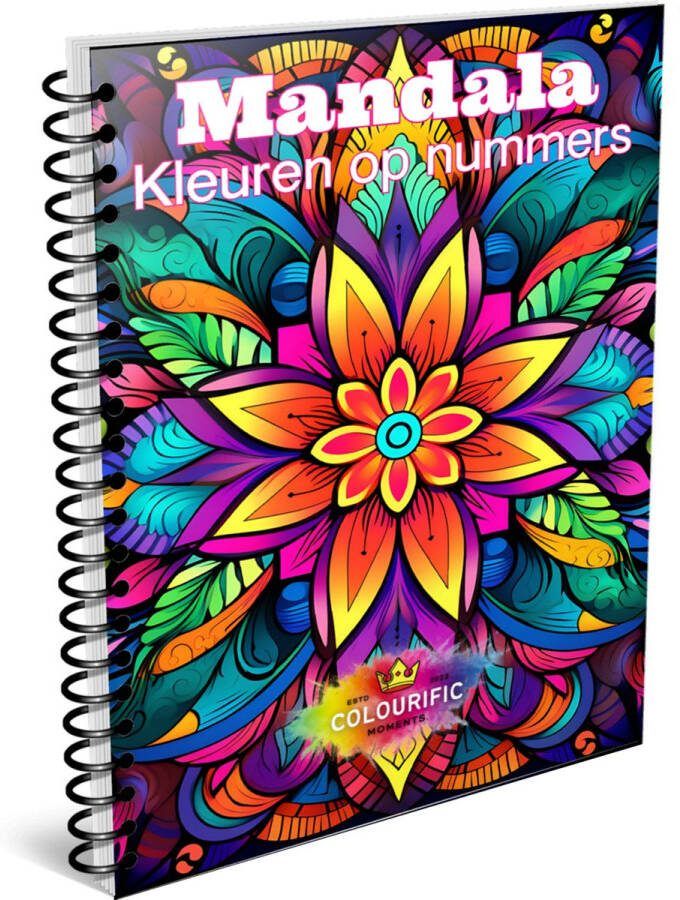 Colourific Moments Kleuren op nummer voor volwassenen Kleurboek voor volwassen 30 Kleurplaten A5 formaat