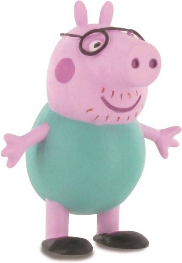 Comansi Speelfiguur Peppa Pig: Daddy Pig 6 Cm Roze