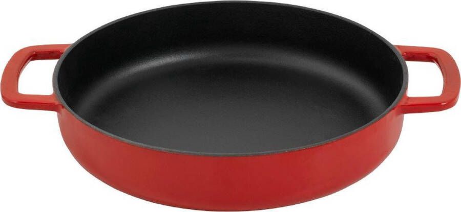 Combekk Sous-Chef Combekk Souschef 2 greeps koekenpan gietijzer 24cm rood