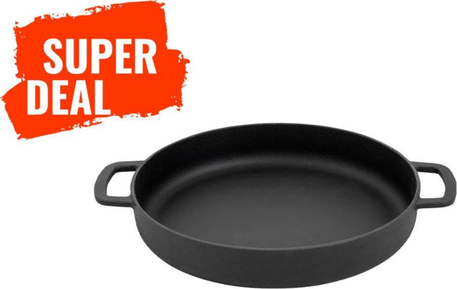 Combekk Fry Pan Souschef Handvaten 28cm Zwart | Potten&Pannen | 8720254443850