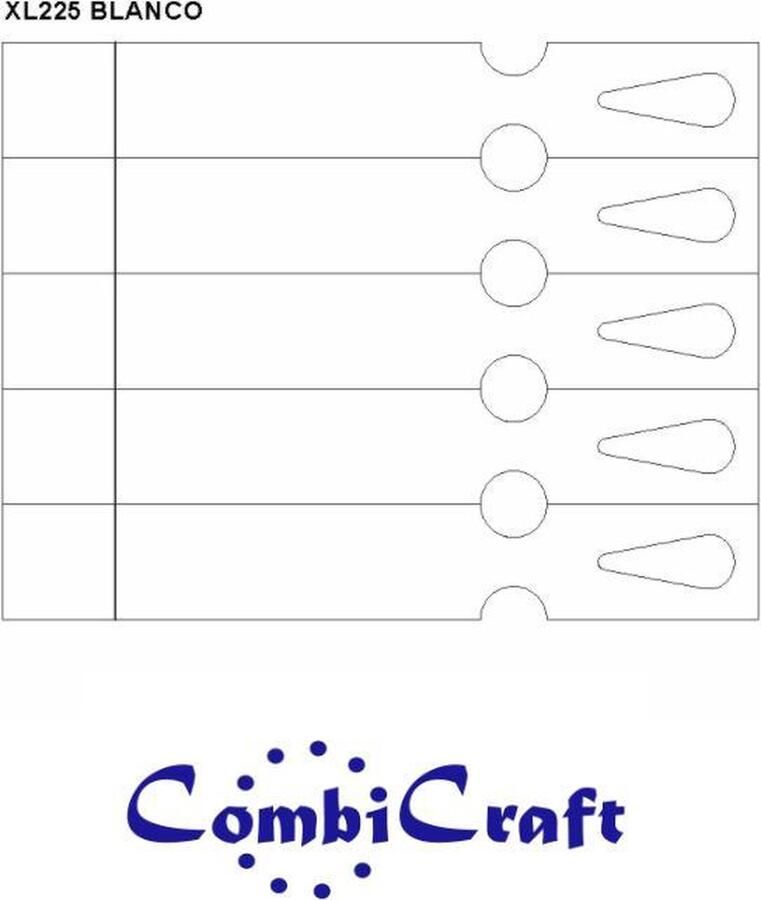 CombiCraft sleufetiketten laserprinter 250x38mm per 1000 stuks