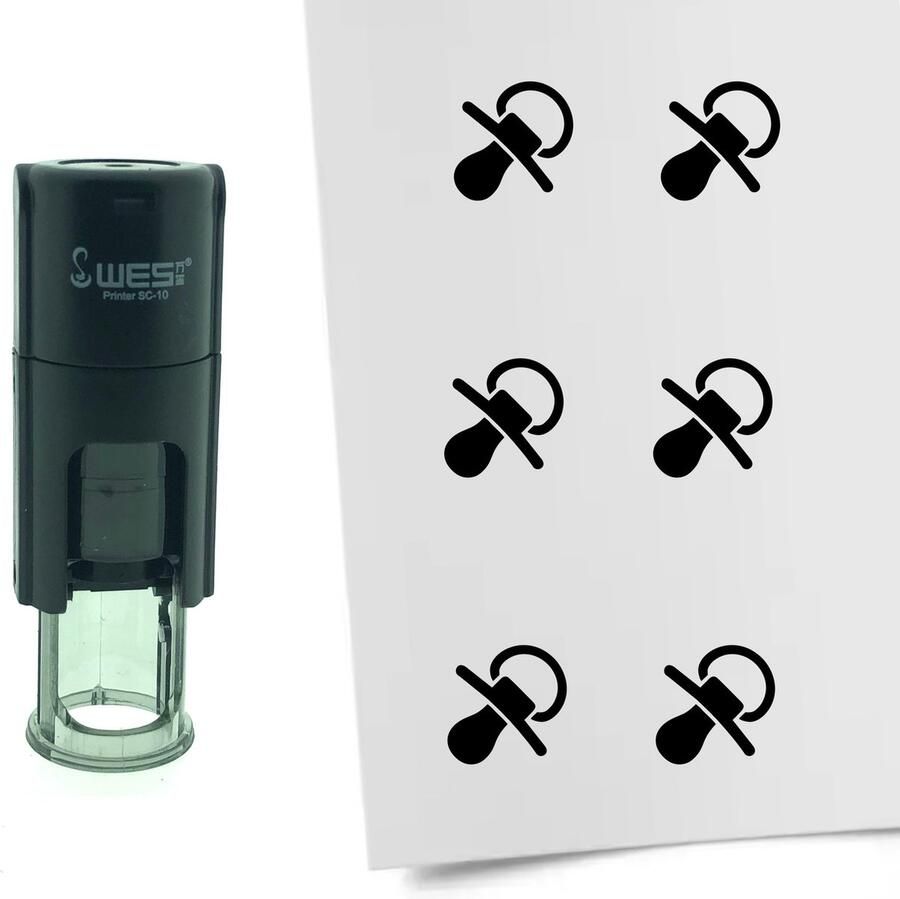 CombiCraft Stempel Speen 10mm rond Zwarte inkt