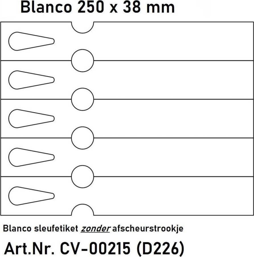 CombiCraft sleufetiketten voor laserprinters 250x38mm per 1000 stuks