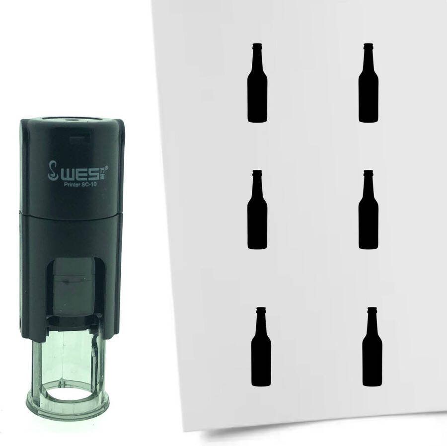 CombiCraft Stempel Bierflesje 10mm rond Zwarte inkt