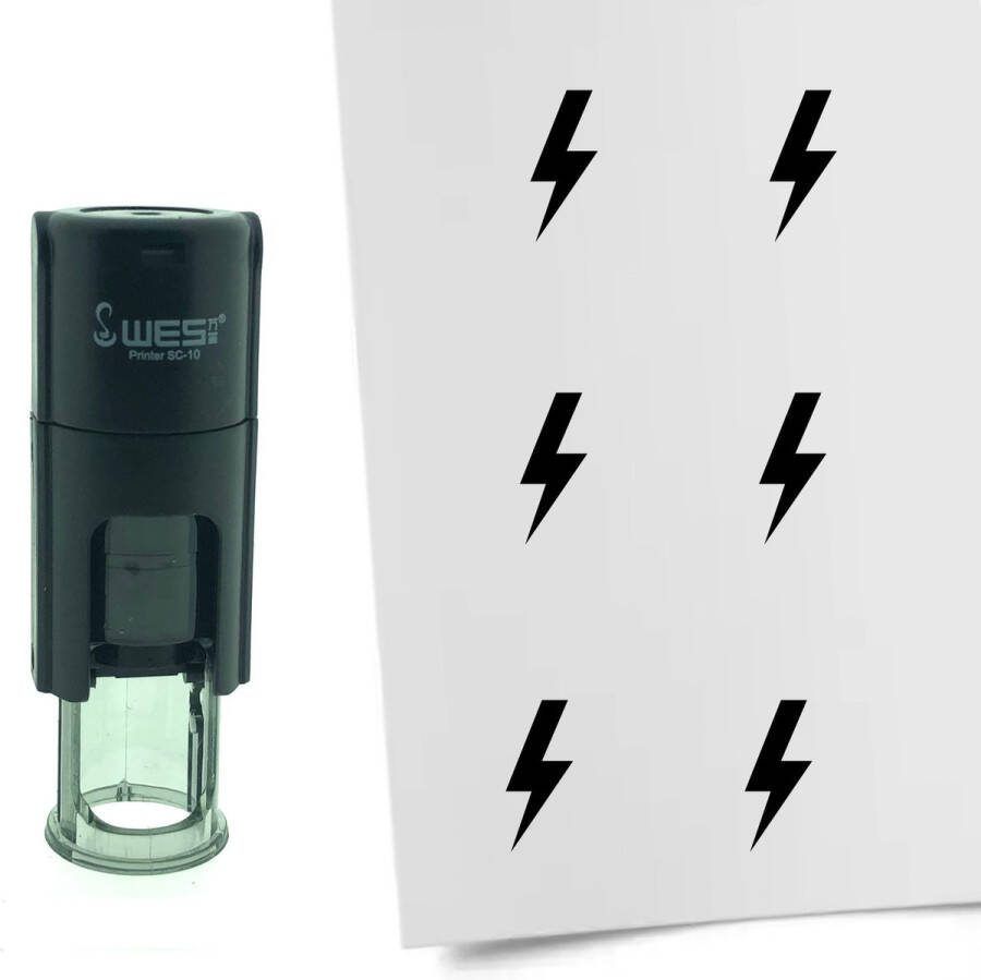 CombiCraft Stempel Bliksem 10mm rond Zwarte inkt