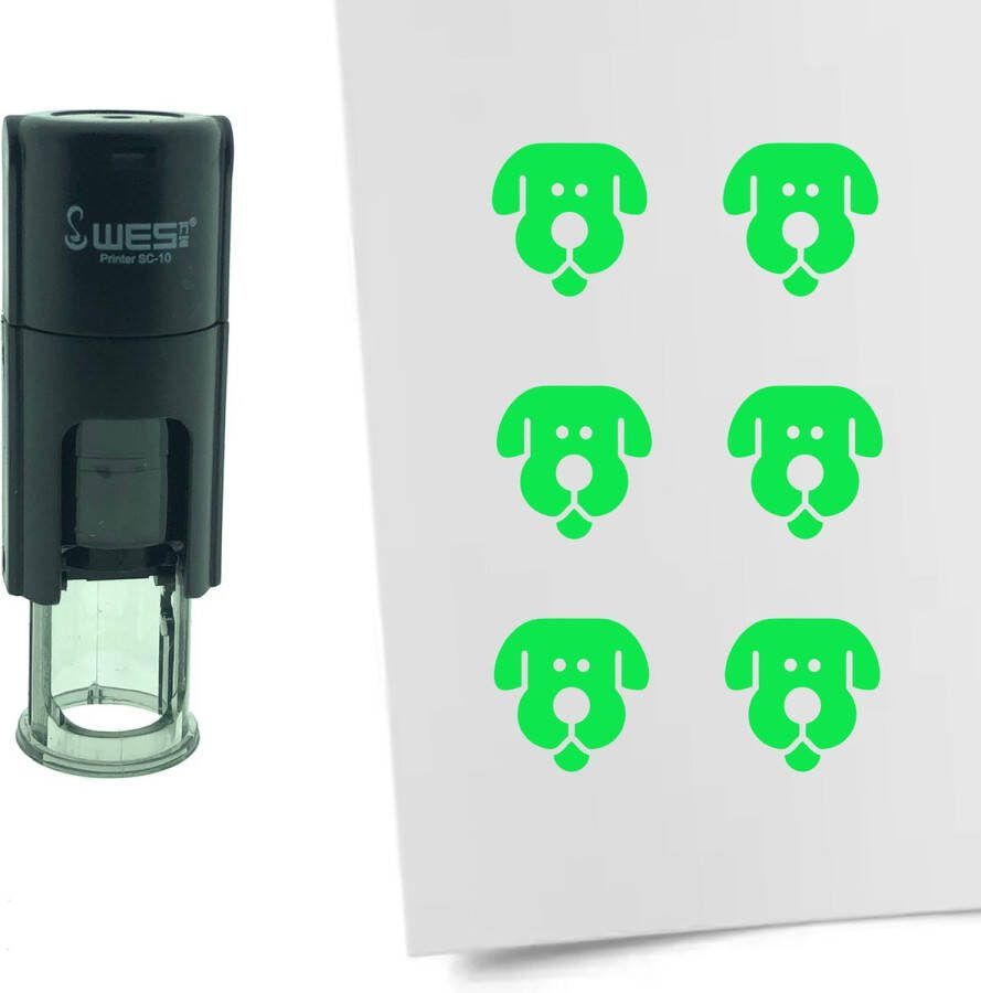 CombiCraft Stempel Hond 10mm rond groene inkt
