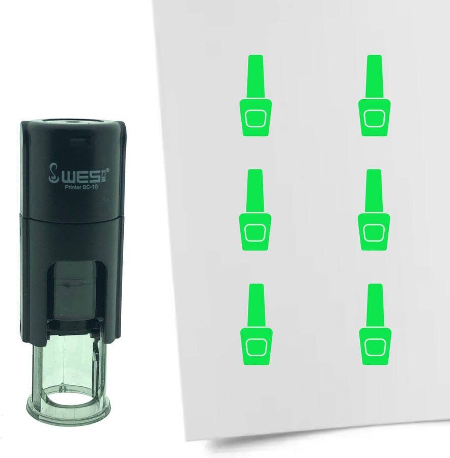 CombiCraft Stempel Nagellak 10mm rond groene inkt