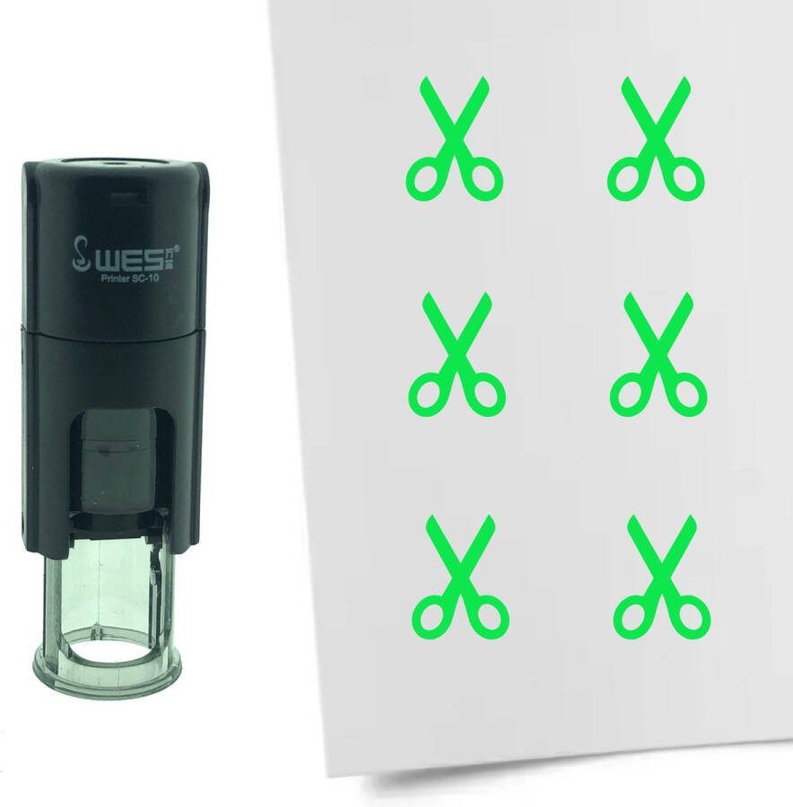 CombiCraft Stempel Schaar 10mm rond groene inkt