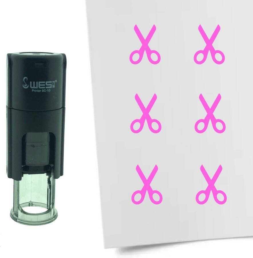 CombiCraft Stempel Schaar 10mm rond roze inkt