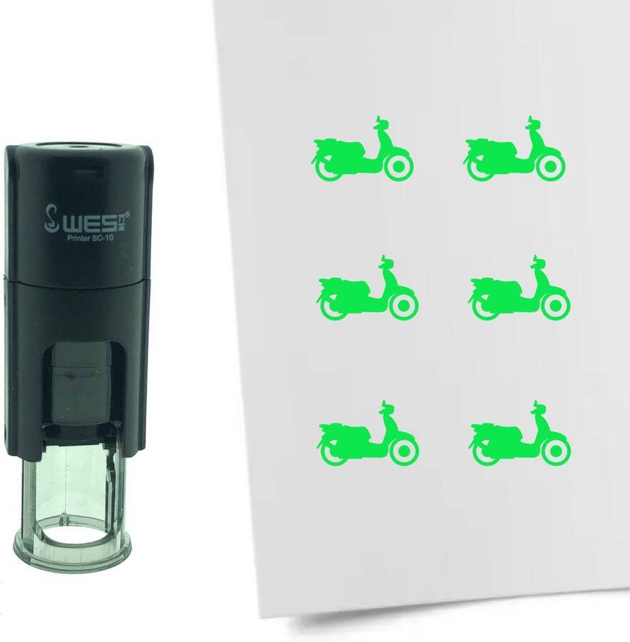CombiCraft Stempel Scooter 10mm rond groene inkt