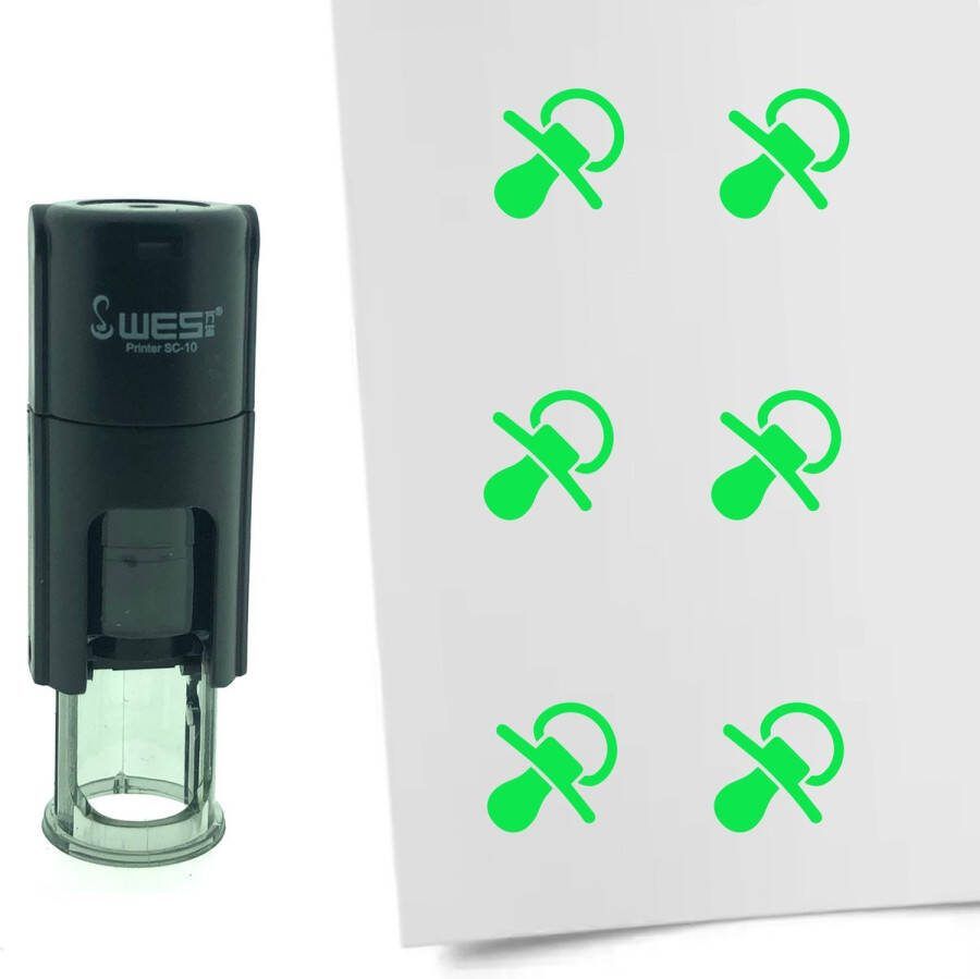 CombiCraft Stempel Speen 10mm rond Groene inkt