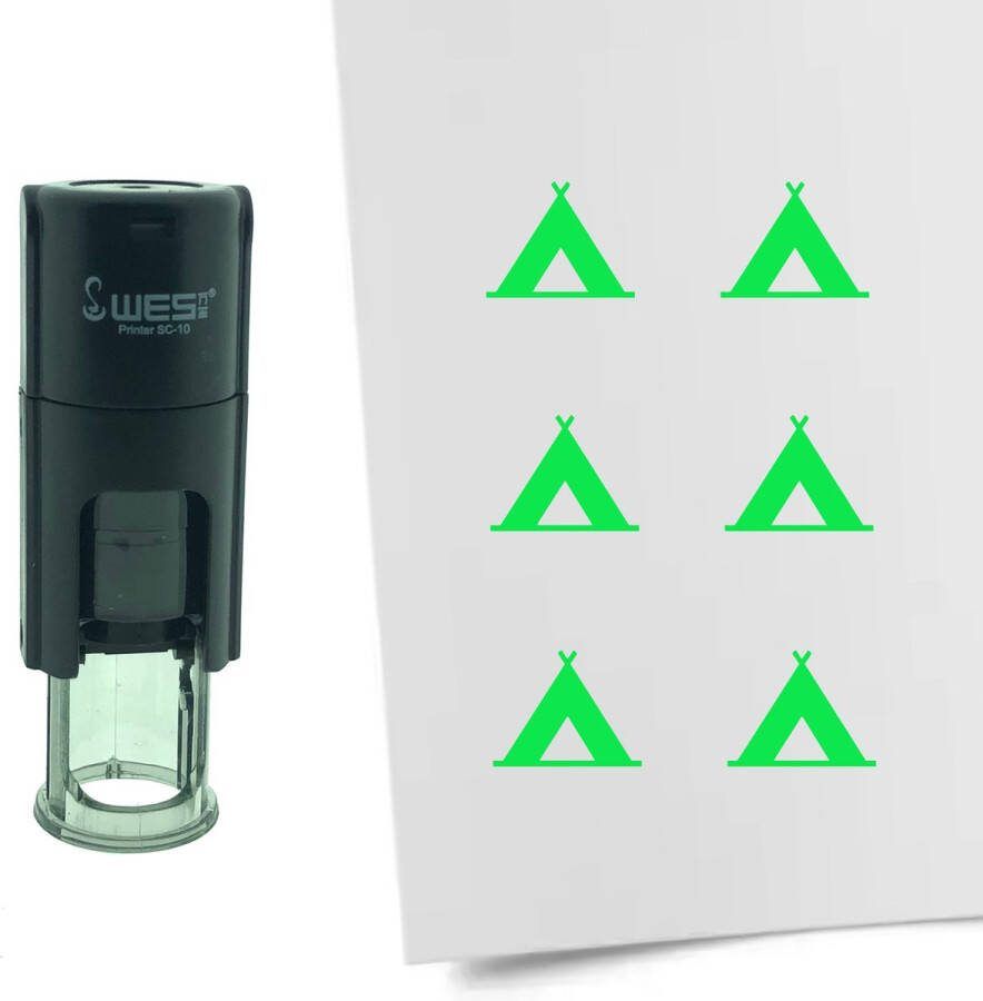CombiCraft Stempel Tent 10mm rond groene inkt