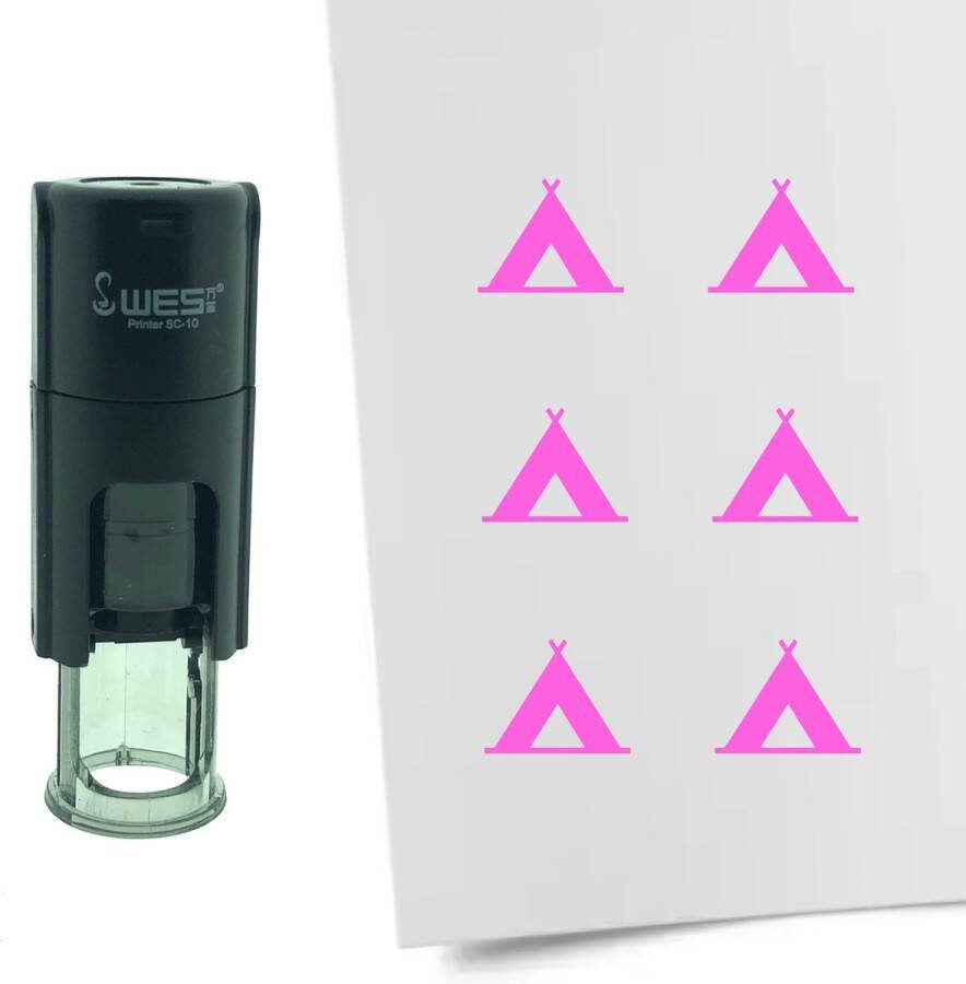 CombiCraft Stempel Tent 10mm rond roze inkt
