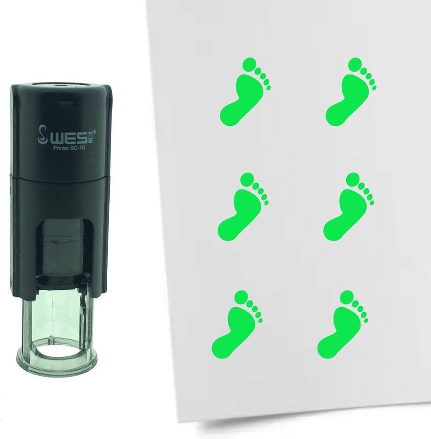 CombiCraft Stempel Voet 10mm rond groene inkt