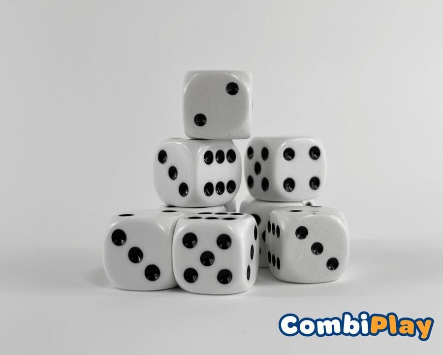 Combiplay Dobbelsteen wit 30 stuks (16x16x16mm)