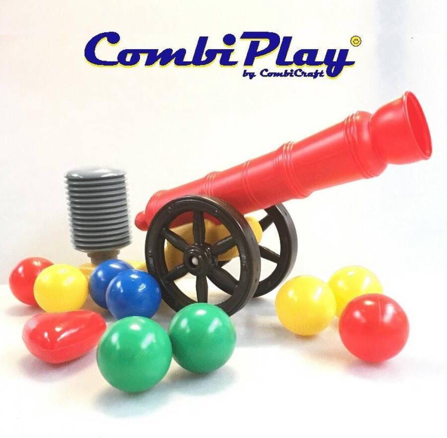 Combiplay Gekleurd kanon voor het schieten van ballenbakballen incl. 100 ballenbakballen 7-kleurenmix