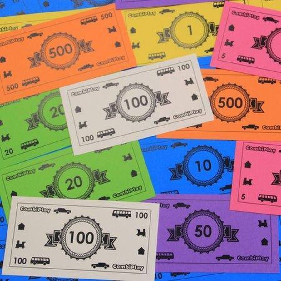 Combiplay Set Speelgeld voor Monopoly en Andere Bordspellen 210 Biljetten Verschillende Waarden