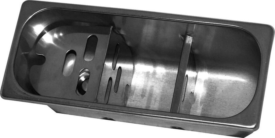 Combisteel IJSLEPEL SPOELBAK 270X110X120MET WATERAFVOERGAT WATERAANSLUITING en STANDPIJP 7108.0010