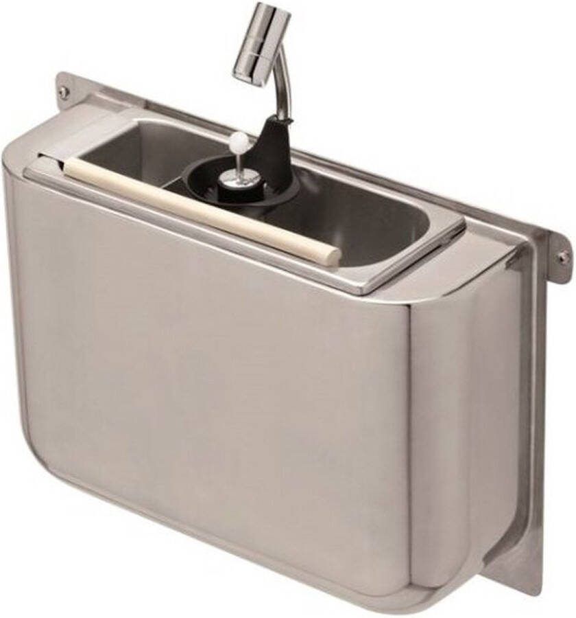 Combisteel IJSLEPEL SPOELBAK met IJSLEPELDOUCHE 410X120X270MET WATERAFVOERGAT WATERAANSLUITING en STANDPIJP 7108.0035 Horeca & Professioneel