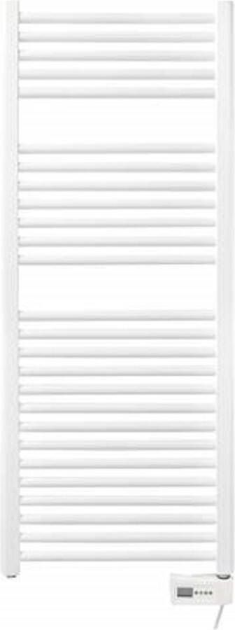 Comfort Line Elektrische badkamerradiator recht h=906mm b=500mm RAL9016 500Watt met Whistle thermostaat