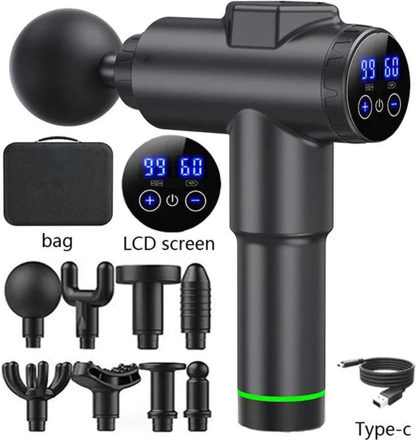 Comfort Living Massage Gun Diepe Hoge Frequentie Spier Massage Ontspanning Therapie Spier Herstel Elektrische Shock Lcd Display