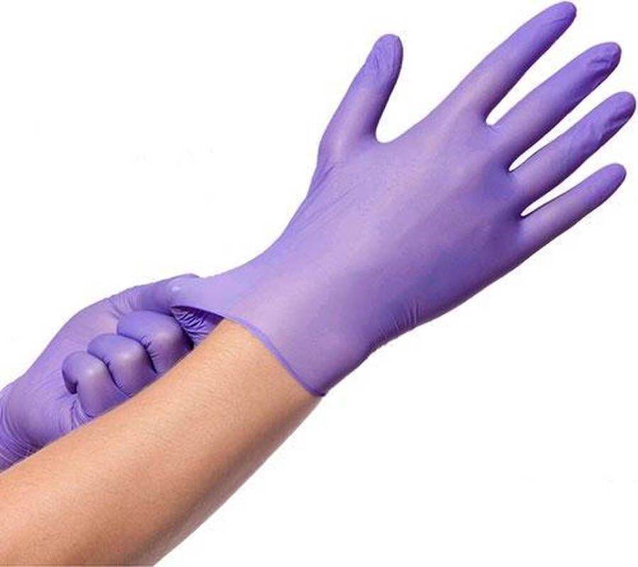 Comforties Nitril wegwerp handschoenen PAARS Easyglide & grip maat M voor nagelstyliste. Nitril handschoenen voor manicure en pedicure beh
