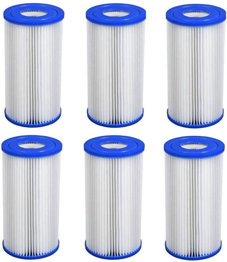 Comfortpool Filtercartridge A set van 6 zwembadfilters Voor Intex en Bestway filterpompen