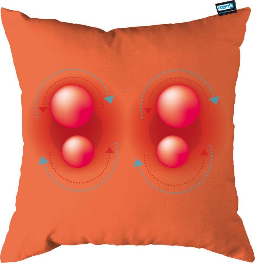 Comfy massagekussen oranje massage apparaat met infrarood warmtefunctie adapter voor auto