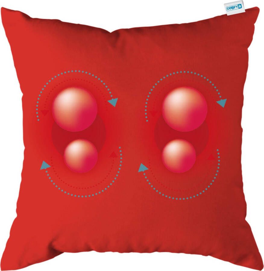 Comfy massagekussen rood | oplaadbaar | massage apparaat met infrarood warmtefunctie | draadloos