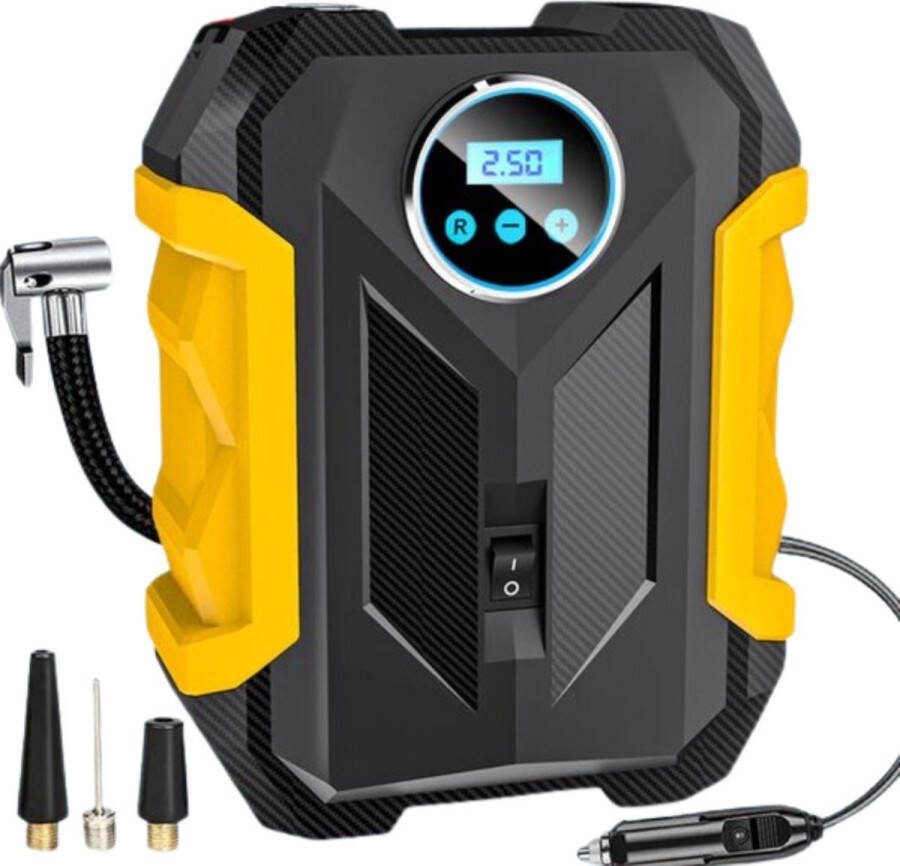 CompactAir Mini Compressor voor Auto en Fiets Elektrische Bandenpomp met Drukmeter Draagbare Luchtcompressor Autobanden Pomp