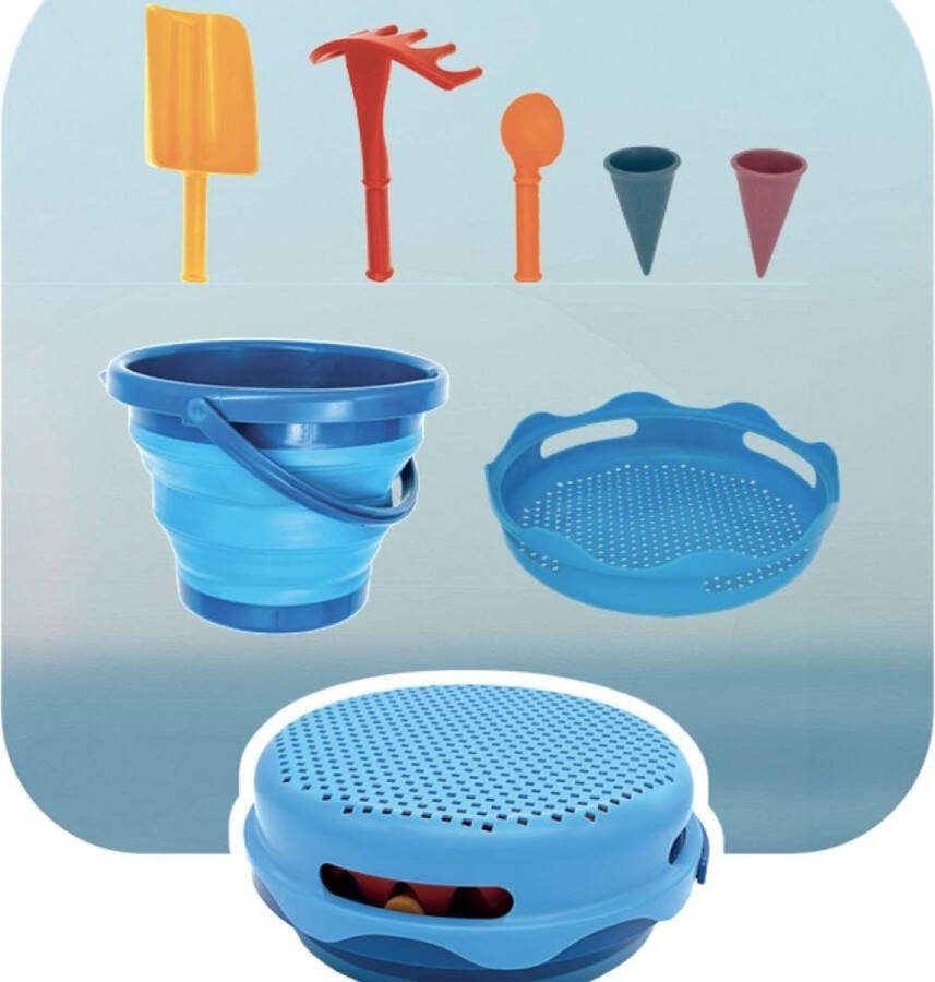 Coppens 7in1 sand toys zand speelgoed 7 delig blauw