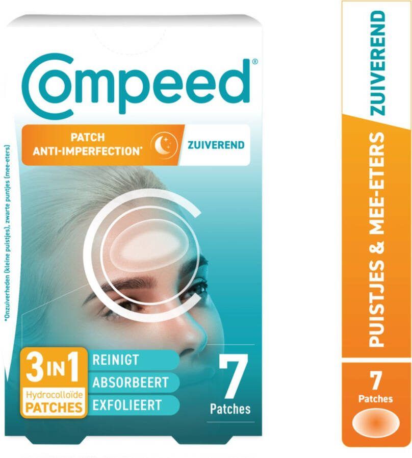 Compeed Anti-imperfection zuiverende patch- bij puistjes mee-eters en onzuiverheden pimple patch 7st