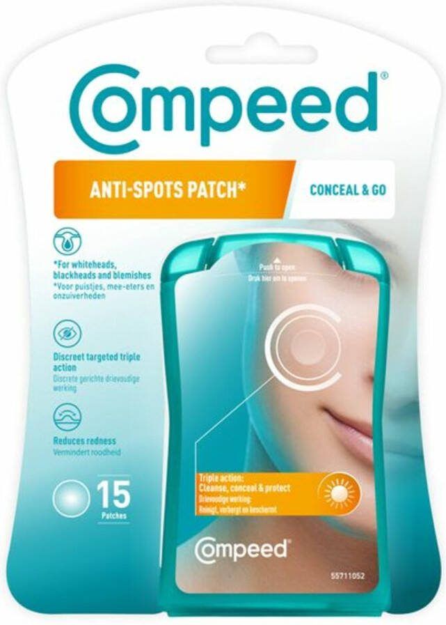 Compeed Anti-Spots* Conceal & Go bij puistjes mee-eters en onzuiverheden pimple patch 15st